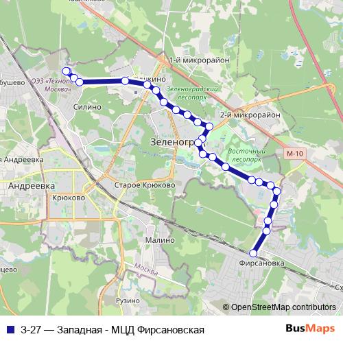 З-27 bus Line Map