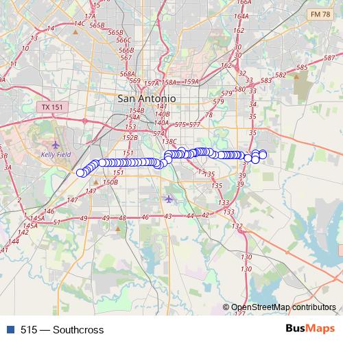 515 bus Line Map