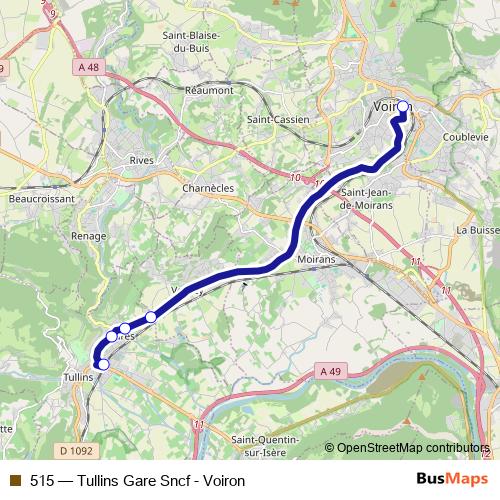 515 bus Line Map