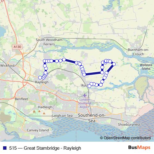 515 bus Line Map