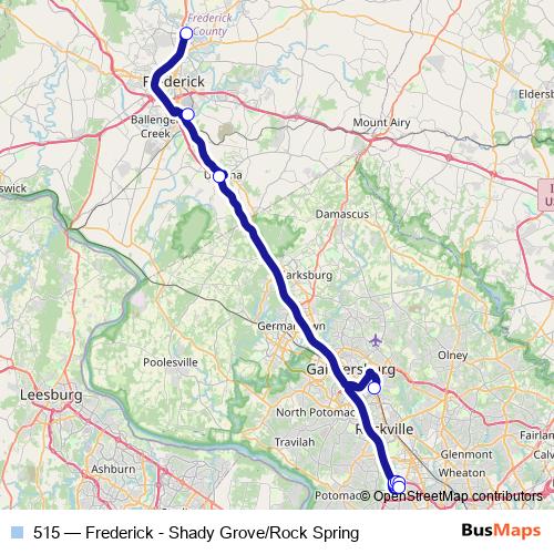 515 bus Line Map
