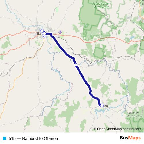 515 bus Line Map