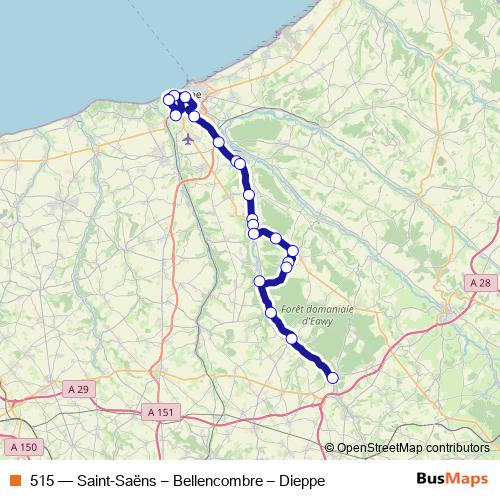 515 bus Line Map