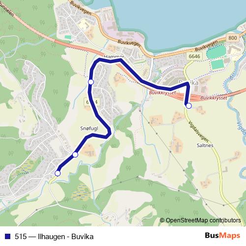 515 bus Line Map
