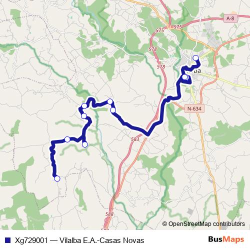 Xg729001 bus Line Map