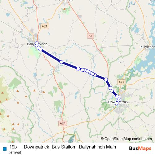 19b bus Line Map