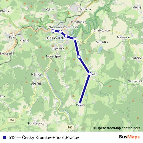 512 bus Line Map