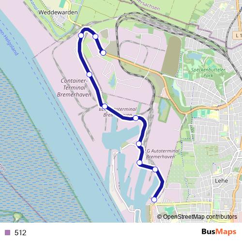 512 bus Line Map