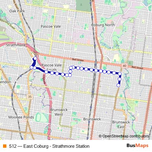 512 bus Line Map