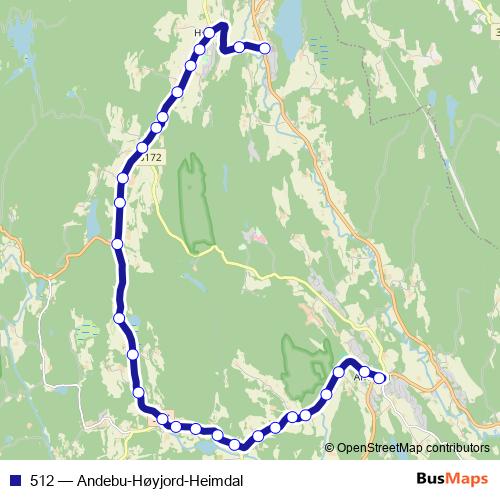 512 bus Line Map