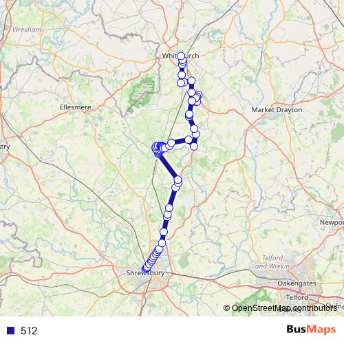 512 bus Line Map