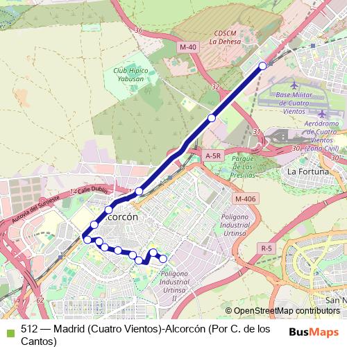 512 bus Line Map