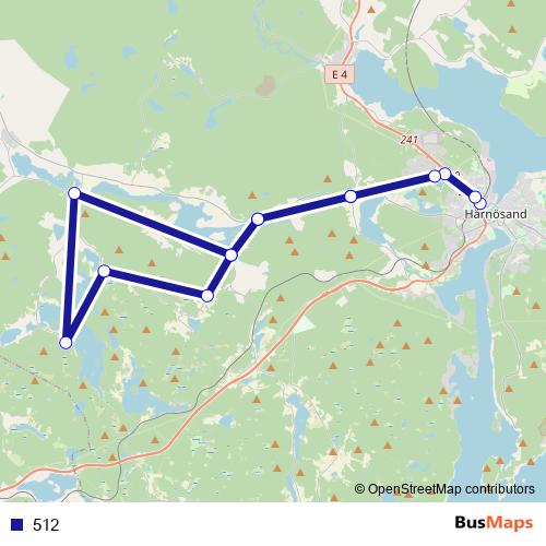 512 bus Line Map