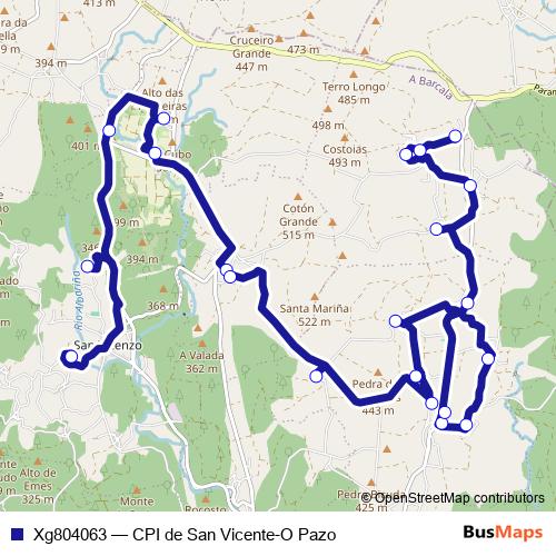 Xg804063 bus Line Map