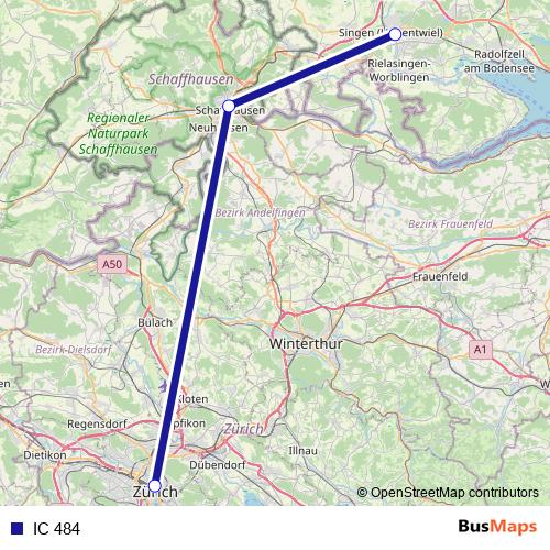 IC 484 rail Line Map