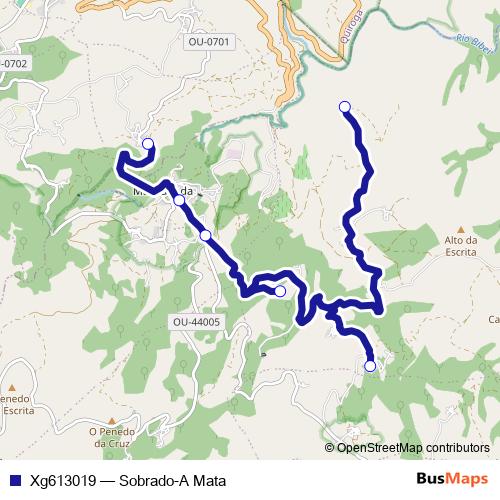 Xg613019 bus Line Map