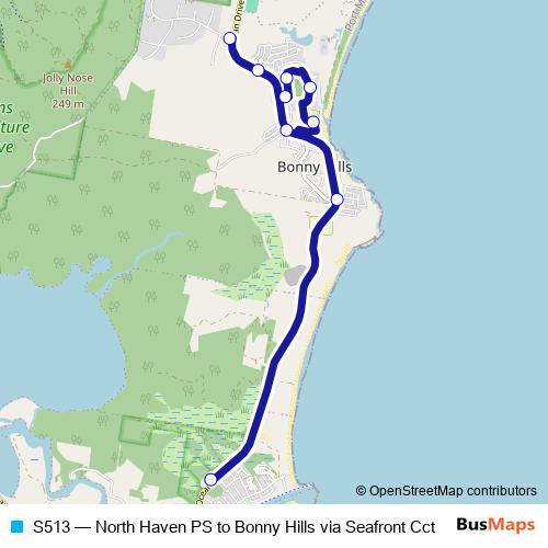 S513 bus Line Map