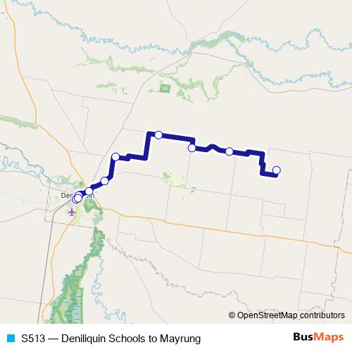 S513 bus Line Map