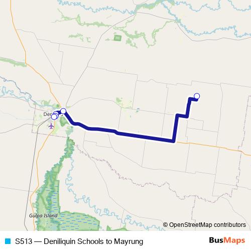 S513 bus Line Map