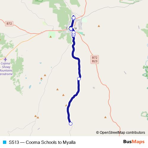 S513 bus Line Map
