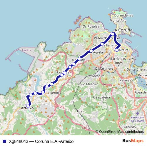 Xg848043 bus Line Map