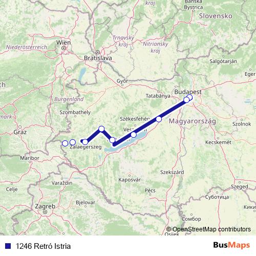 1246 Retró Istria rail Line Map