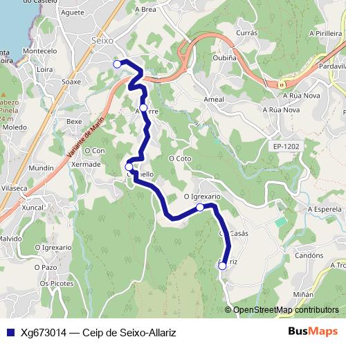 Xg673014 bus Line Map