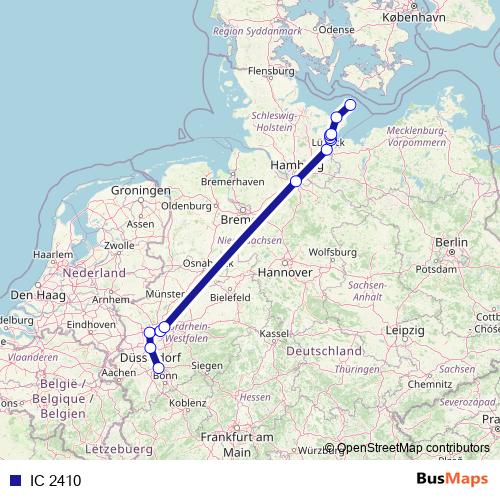IC 2410 rail Line Map