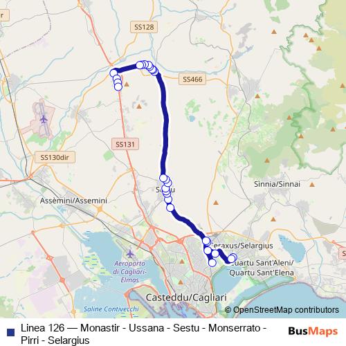 Linea 126 bus Line Map