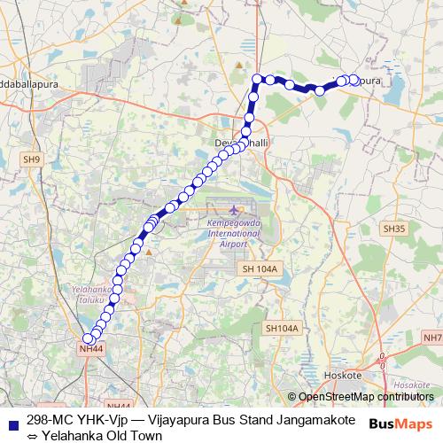 298-MC YHK-Vjp bus Line Map