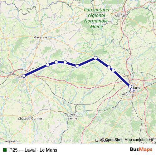 P25 rail Line Map