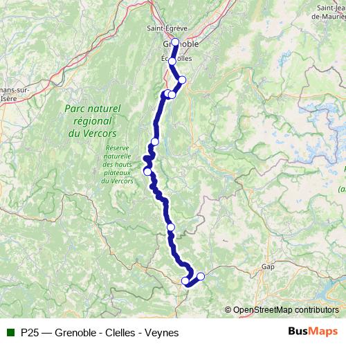 P25 rail Line Map