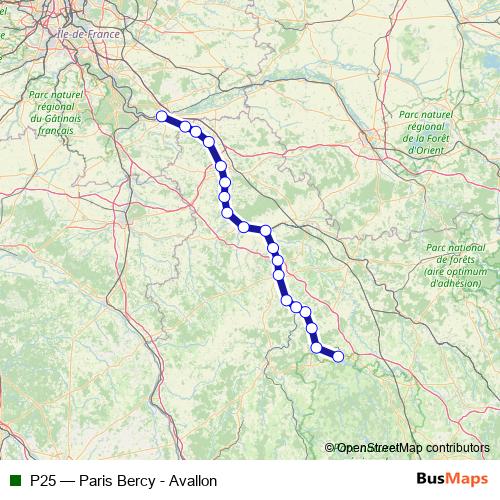 P25 rail Line Map