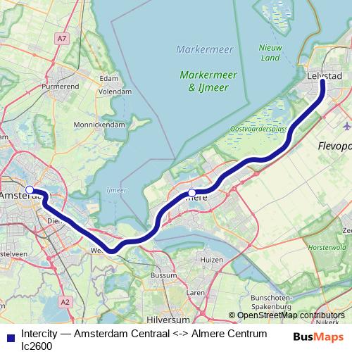 Intercity rail Line Map