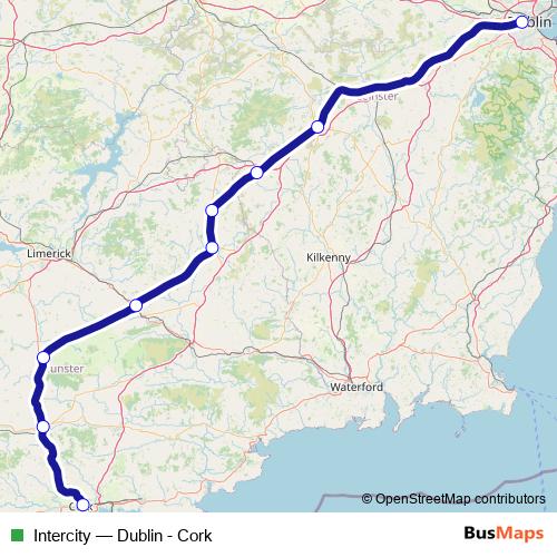 Intercity rail Line Map