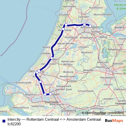Intercity rail Line Map