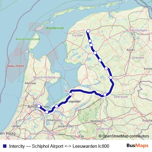 Intercity rail Line Map