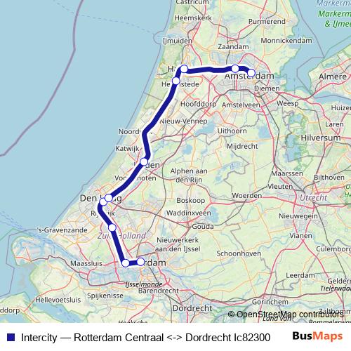 Intercity rail Line Map