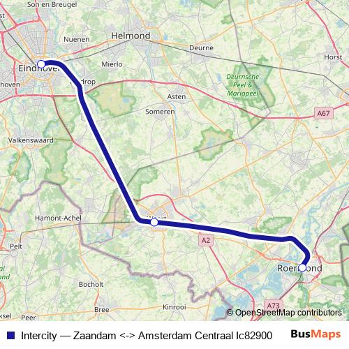Intercity rail Line Map