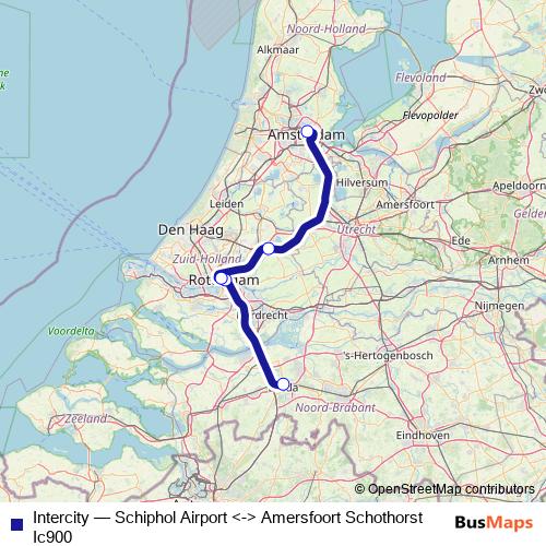 Intercity rail Line Map