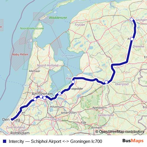 Intercity rail Line Map