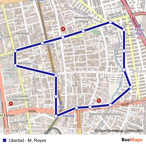 Libertad - M. Reyes bus Line Map