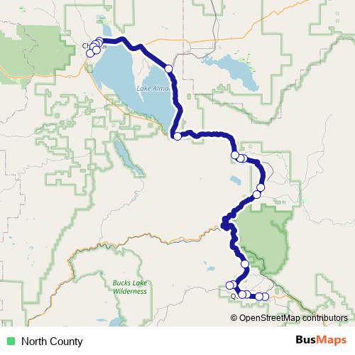 North County bus Line Map