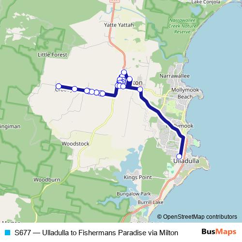 S677 bus Line Map