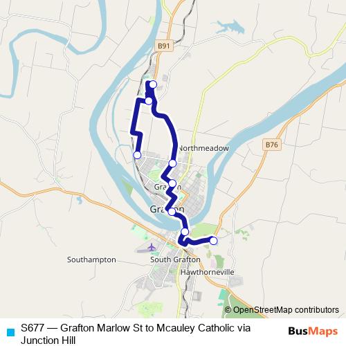 S677 bus Line Map