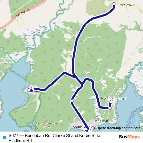 S677 bus Line Map