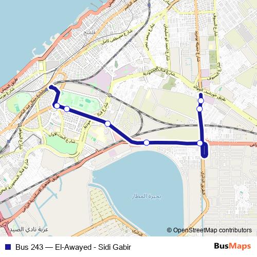 Bus 243 bus Line Map