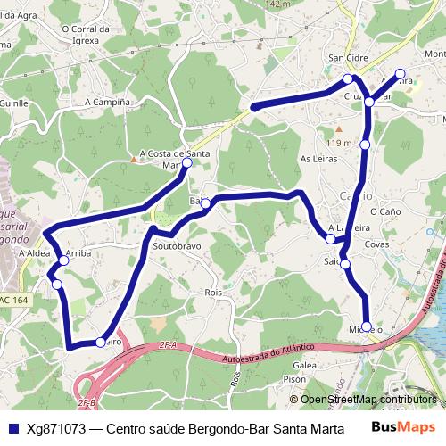 Xg871073 bus Line Map