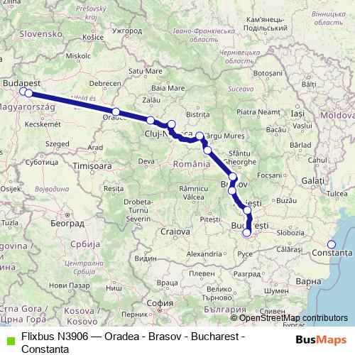 Flixbus N3906 bus Line Map