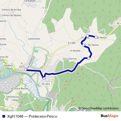 Xg811046 bus Line Map